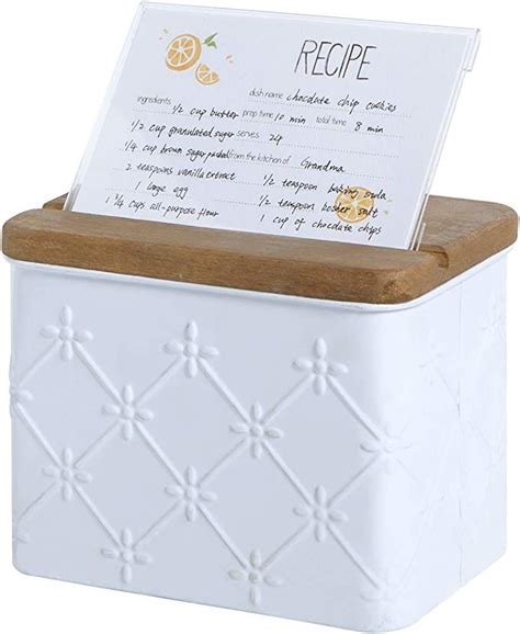 4x6 metal recipe box|recipe box dividers 4x6.